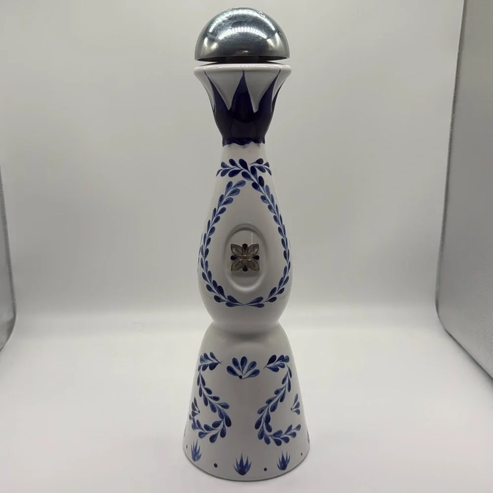 Clase Azul Reposado 750ml Tequila Empty Blue & White Bottle.